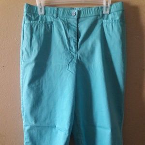 Tanjay Sky Blue Cotton Blend Capri Pants - NWOT
